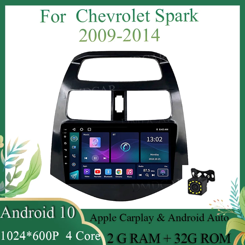 Android 10 GPS-навигация 2G + 32G для Chevrolet Spark 2009-2014 Автомобильный радиоприемник с
