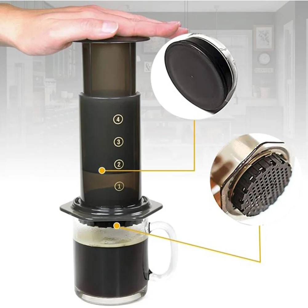 

Coffee Filter Press Rubber Seal Set Silicone + PP Silicone Plug Accessories Small Black Espresso Maker Brand New
