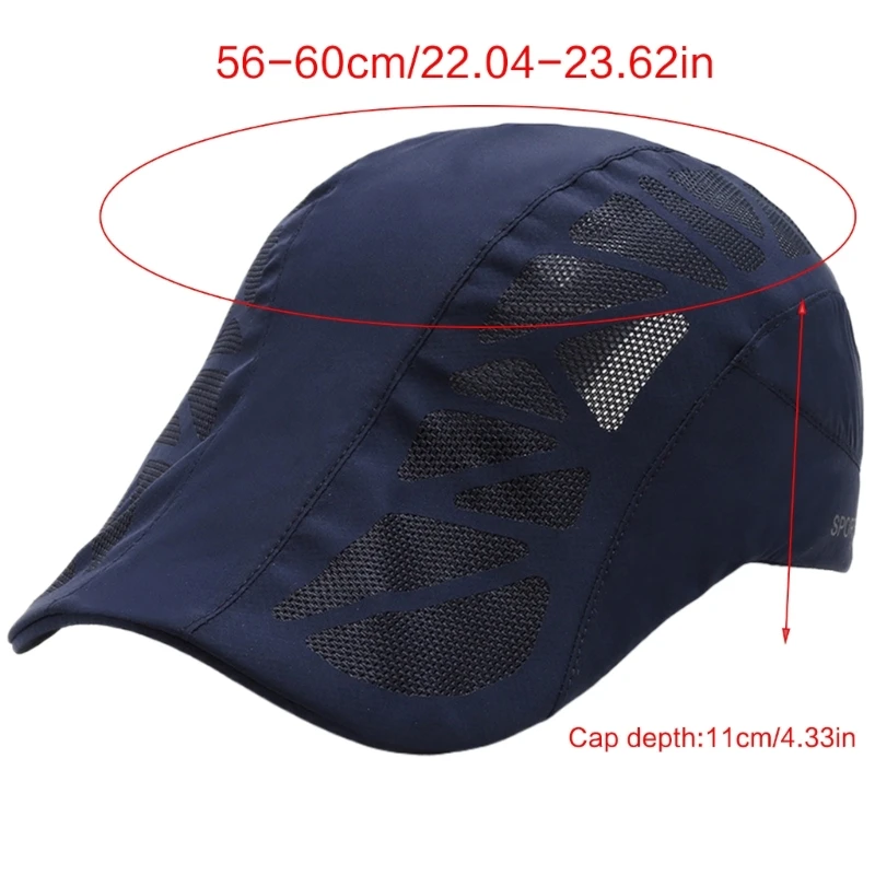 Уличный сетчатый берет дышащая плоская шапка защита от солнца для бега и