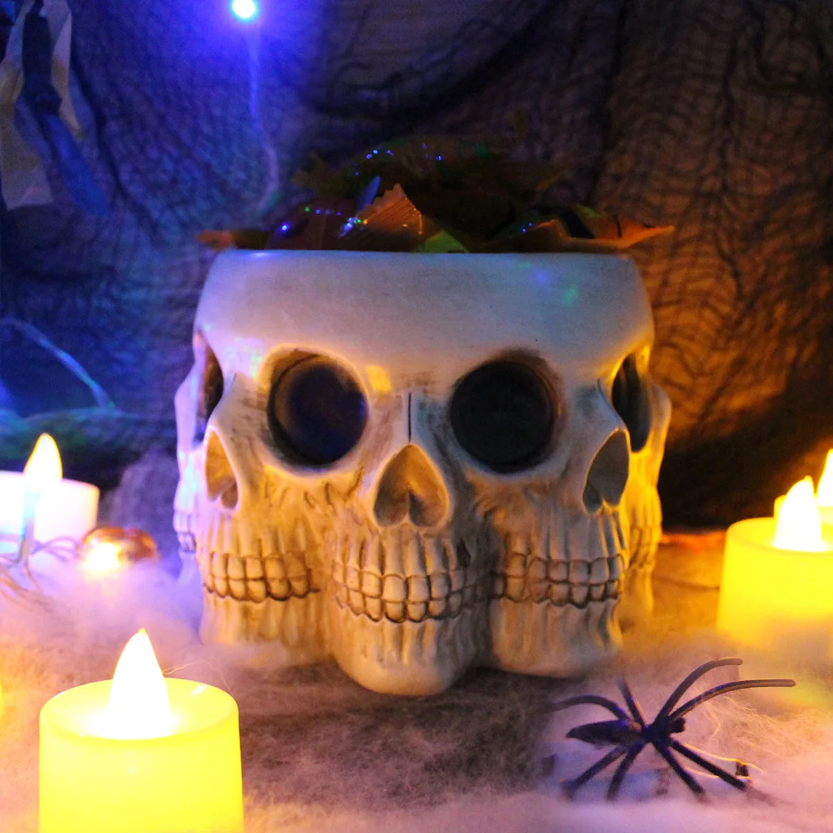 Ужасный многосторонний цветочный горшок в виде черепа женский домашний сад