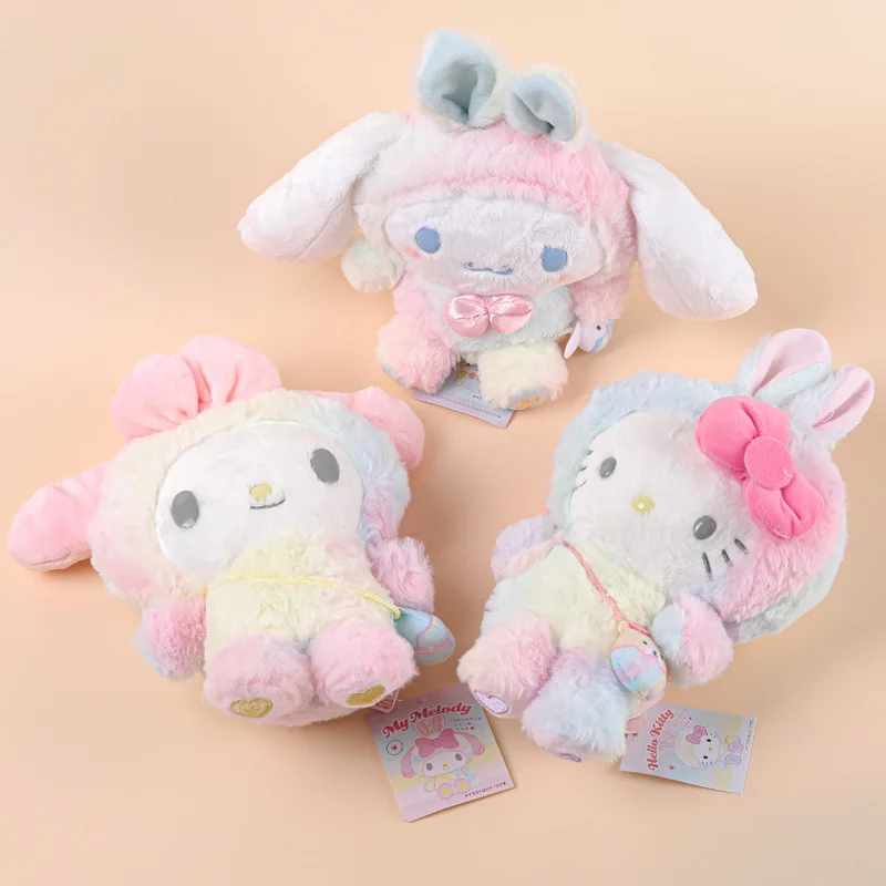 

Sanrio My Melody Cinnamoroll японская мультяшная серия милый Пасхальный кролик моделирующая плюшевая кукла мягкая подвеска детские игрушки