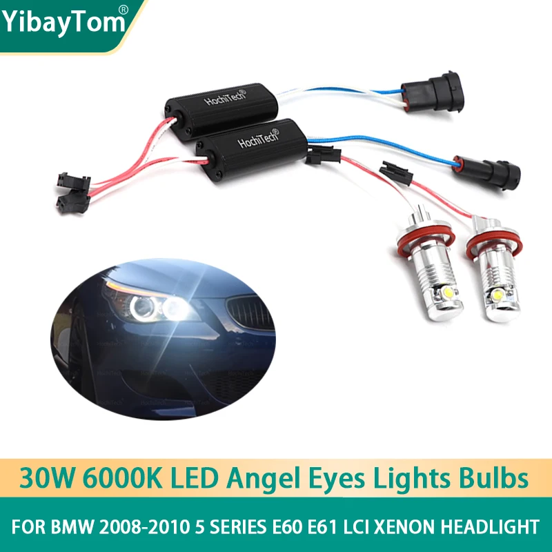 

Warranty Durable H8 LED No Error 30W 1500LM Angel Eye Marker Light Bulbs for BMW 2008-2010 5 Series E60 E61 LCI Xenon Headlight
