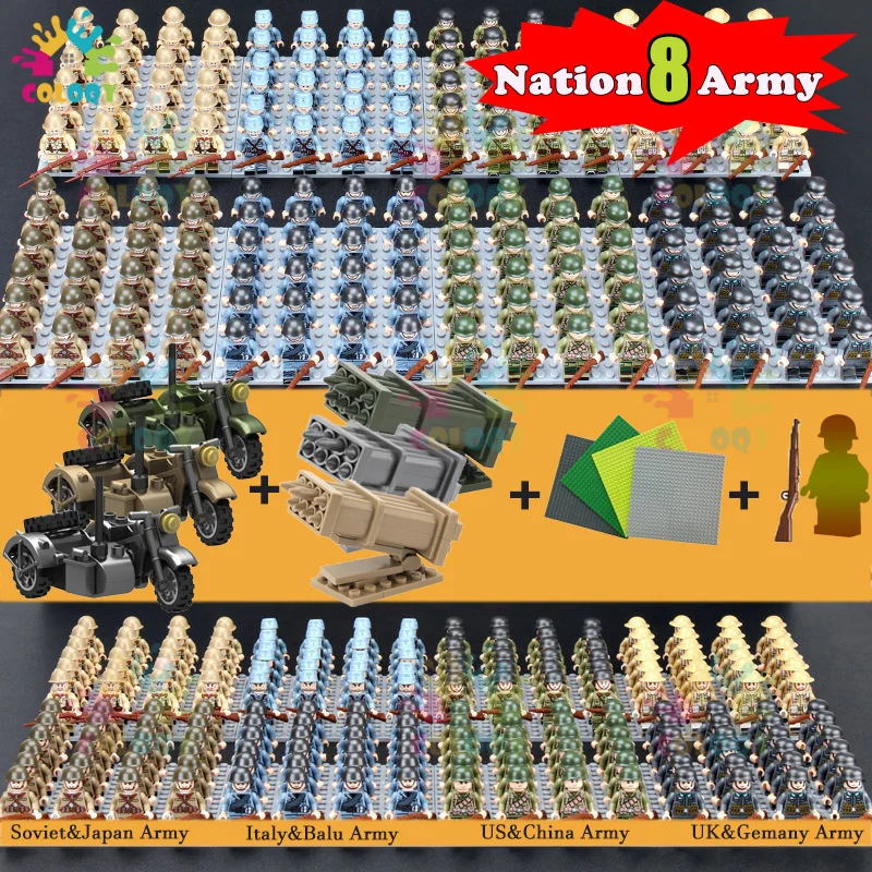 Конструктор солдаты Второй мировой войны советская Великобритания США Китай