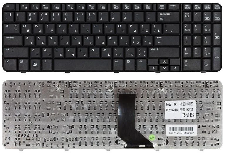 Клавиатура для ноутбука HP Compaq CQ60 Pavilion G60 черная|Клавиатуры замены| |