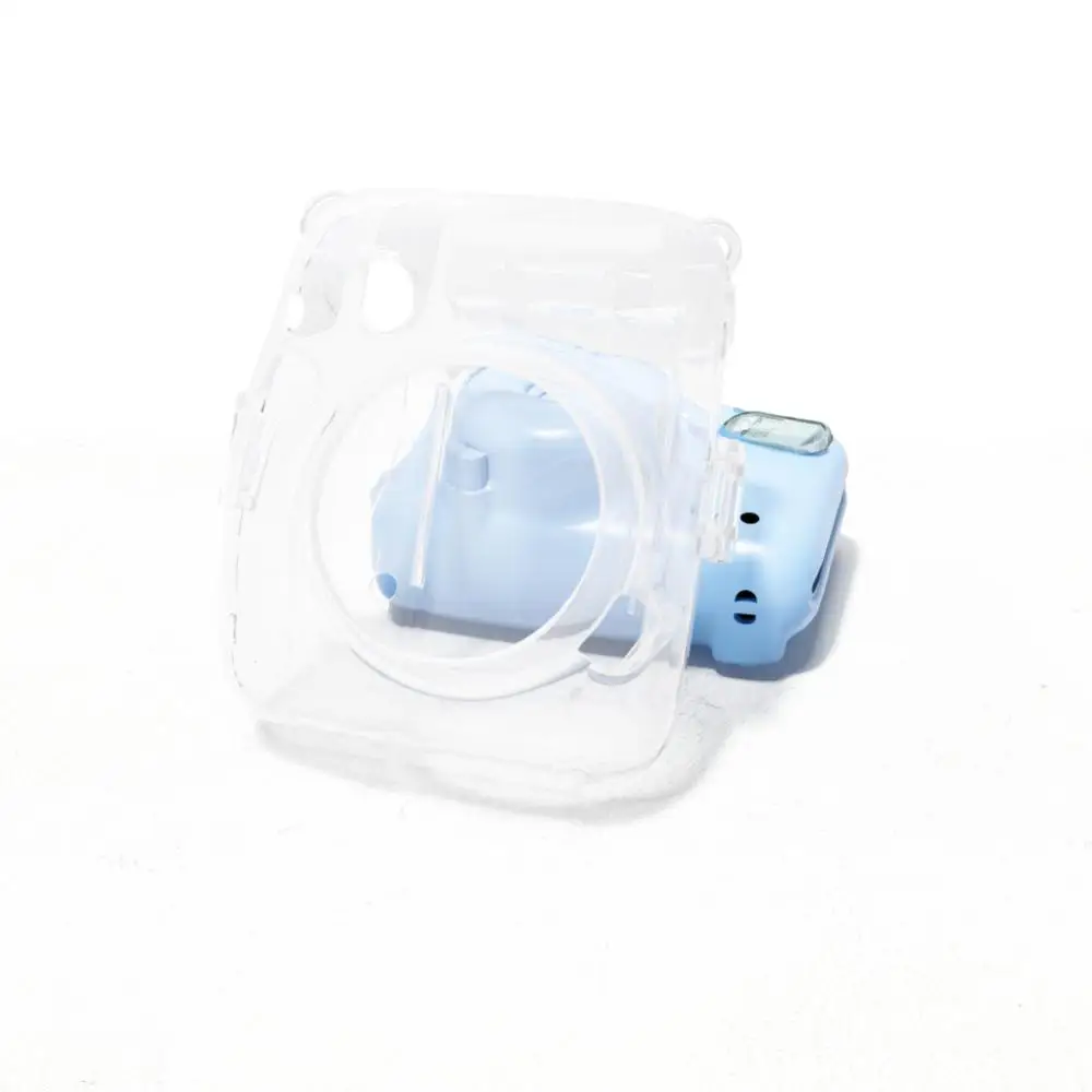 

New Fujifilm Instax Mini 11 Case Transparent Crystal Plastic Cover Camera Protect Case Bag With Photo Pouch Crystal Shell