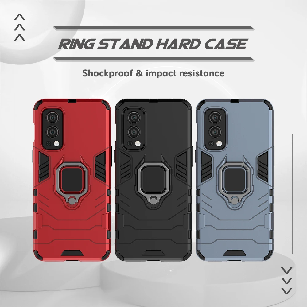 UFLAXE Original Shockproof Case for OnePlus Nord 2 5G Back Cover Hard Casing with Ring Stand enlarge