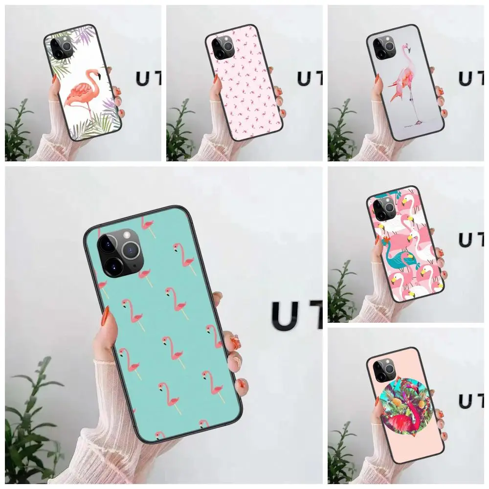 

Flamingo On Mint Lake Stylish Accessories Pouches Capa For Apple IPhone 13 12 Mini 11 Pro XS MAX XR X 8 7 6S 6 Plus 5S SE