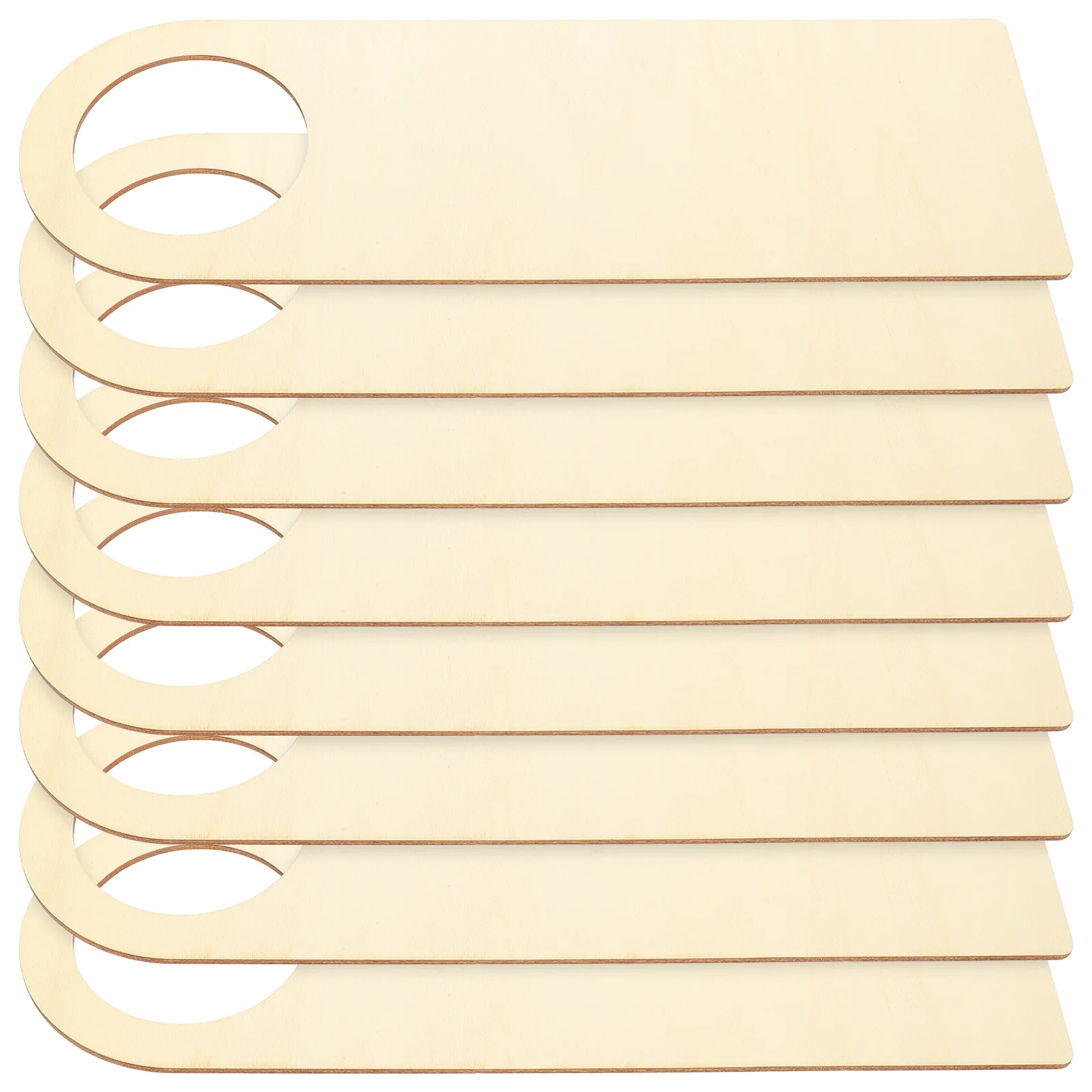 

8 Pcs DIY Wooden Door Hanging Blank Drop Woodsy Decor Sign Kids Clothes Rack Plate Craft Hanger Board
