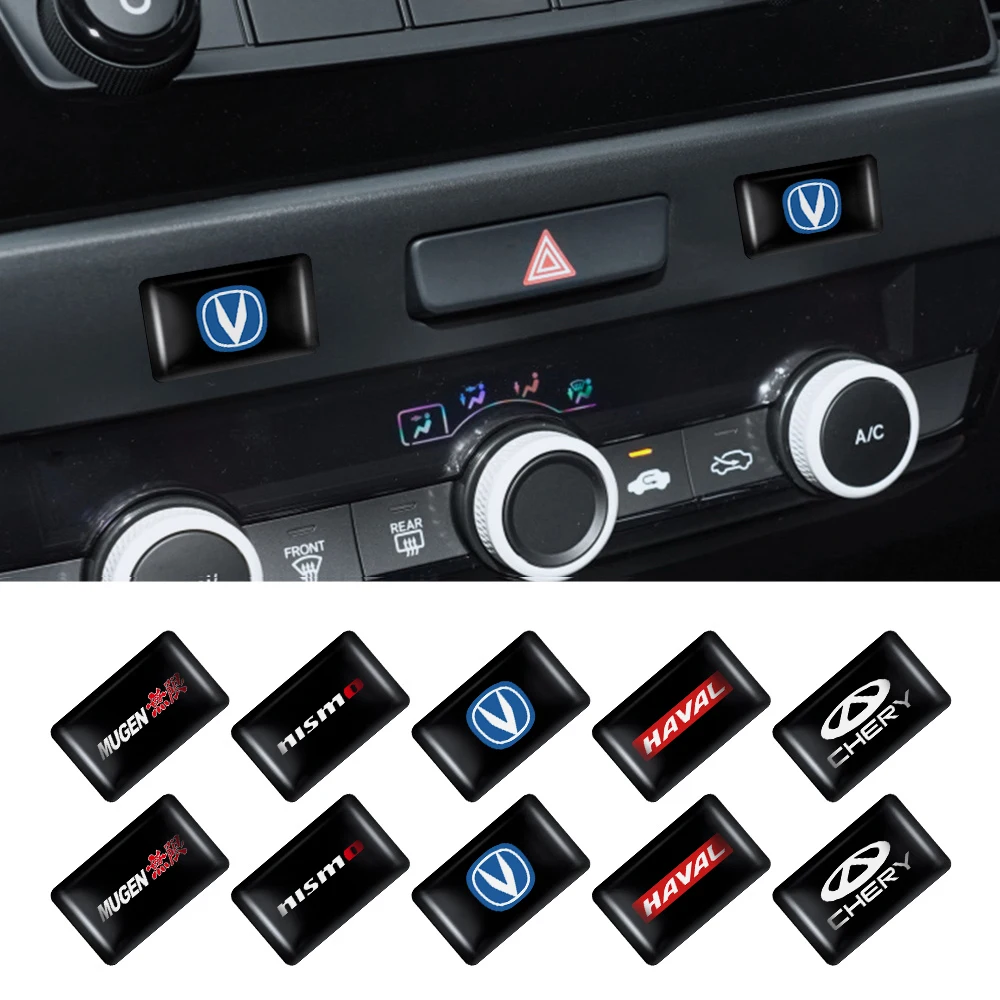 

10pcs Car Window Lift Button Stickers Steering Wheel Badge Interior Decoration For Mitsubishi Ralliart LancerEX Outlander Lancer
