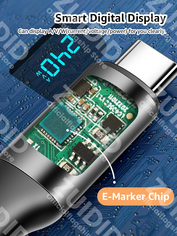 PD240W Кабель Для Быстрой Зарядки С Разъемом USB C Для iPhone 15 Pro MacBook Pro Xiaomi Samsung - 5A Шнур Для Передачи Данных...