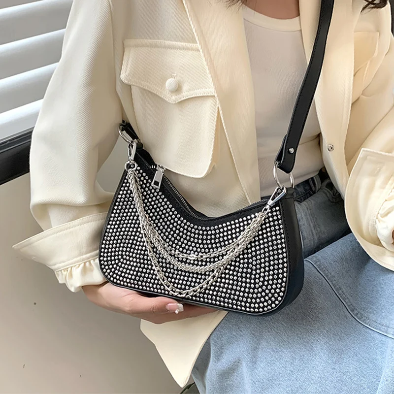 

Стразы маленькая сумка-слинг через плечо для женщин 2022 Летняя мода Kawaii сумка через плечо роскошный бренд вечерний клатч