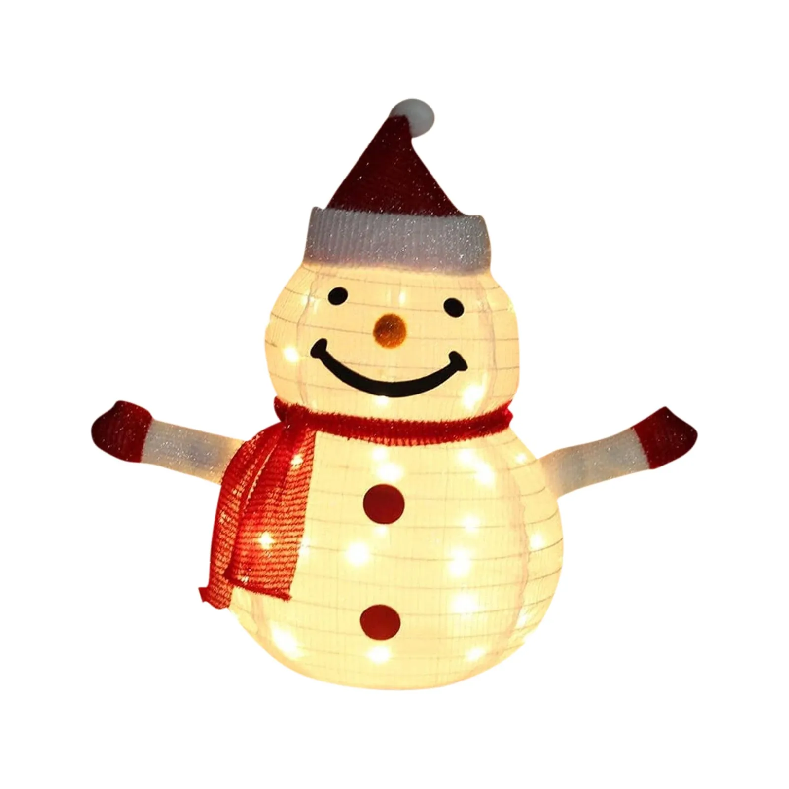 

Christmas Decoration Folding Cloth Snowman Santa Claus Retractable Cloth Glowing Led String Lights Indoor Outdoor Wear Decor