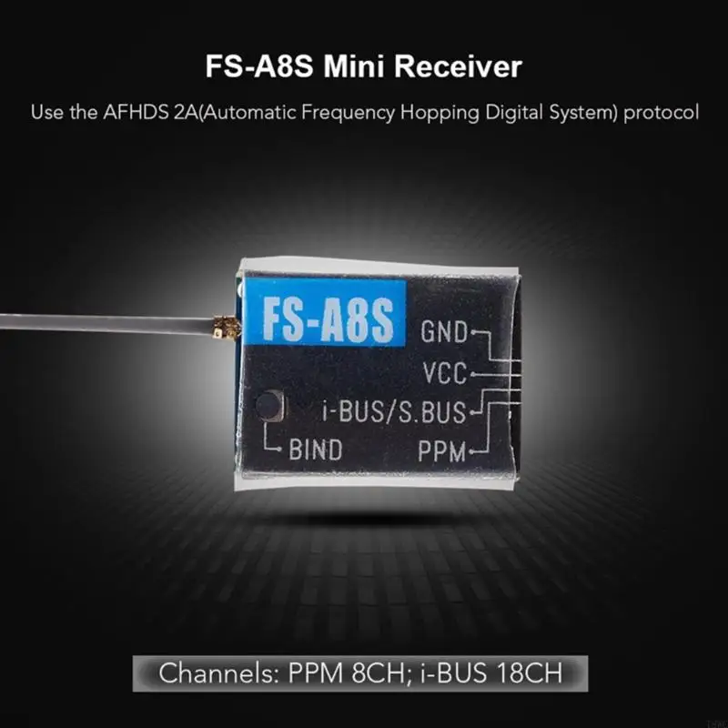 Мини-приемник PPM FS-A8S i-BUS 18CH для устройств дистанционного управления