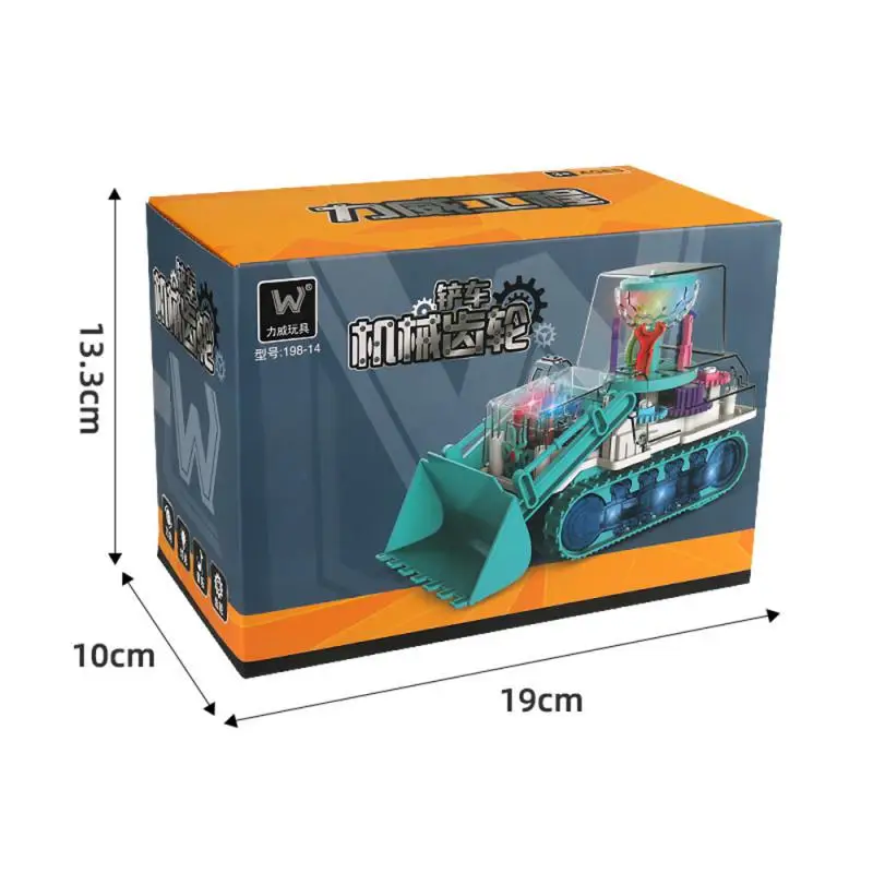 

Dynamic Music Construction Vehicle Toy Colorful Package Model Toy Car Plastic Material Somatosensory Remote Control Cool Lights