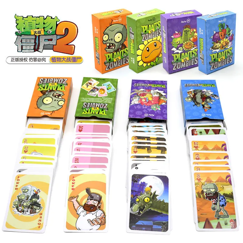 

Plants Vs. Zombies Card Peripheral Toy Card Solitaire Full Set of Game Cards Plant Zombie Battle