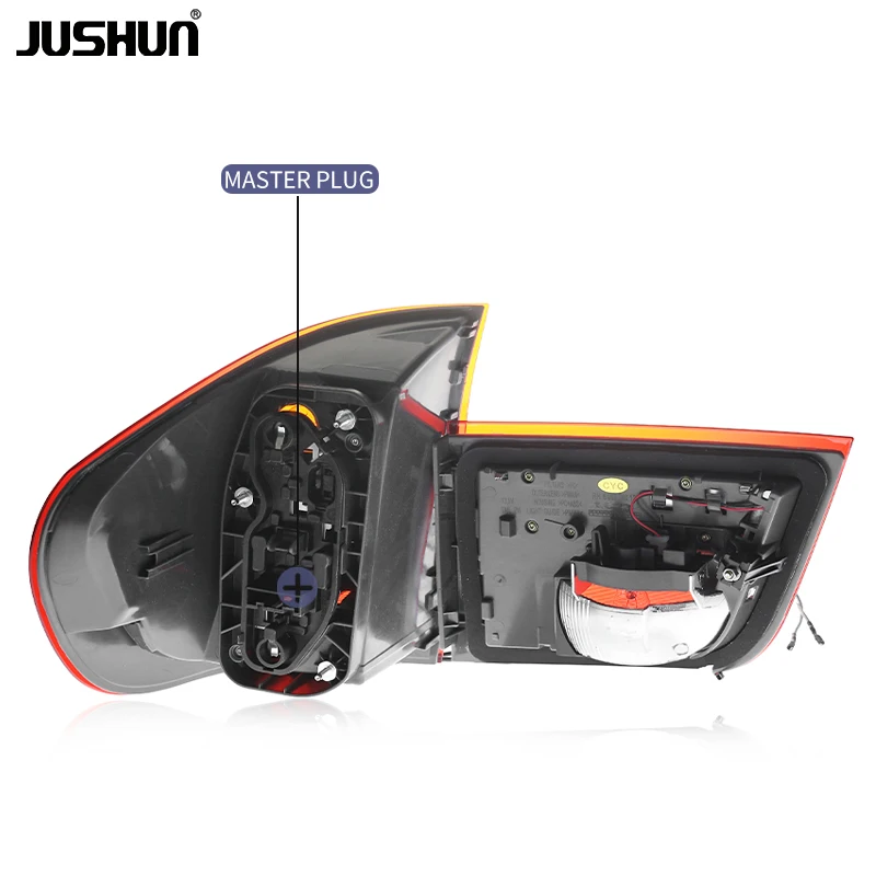 Фото Новинка! Задний фонарь JUSHUN LED для BMW X5 E70 2007-2013, модель 2026 года, из ABS-пластика, с красными прозрачными линзами, аксессуар для модернизации. №1