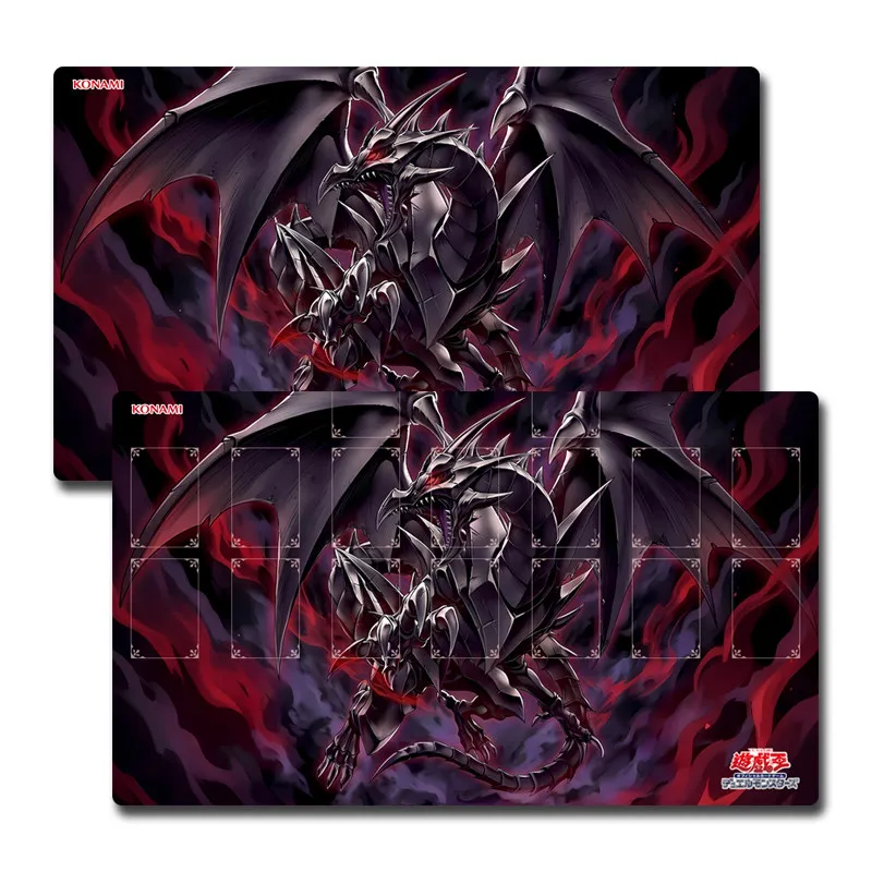 Фото Игровой коврик Yugioh Red-Eyes Transcend Black Dragon Yu-Gi-Oh! Коврик для карточных игр TCG OCG, резиновый коврик для дуэлей, коврик для мыши №1