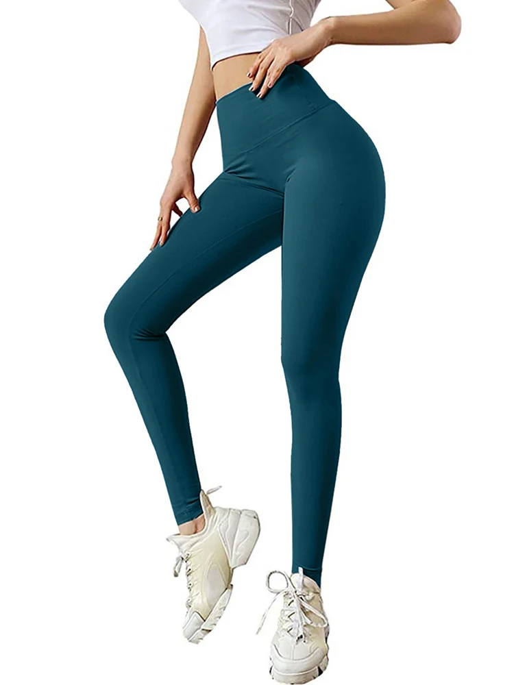ASHEYWR Fashion Women Leggings High Waist Elastic Push Up Ankle-Length Leggins Tie Bow Workout Quick Dry Slim Jeggings Feminina