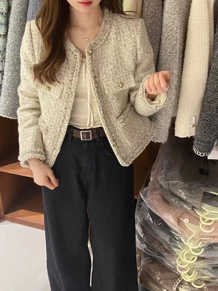 Синий флисовый пуховик изящная женская короткая куртка новинка зимы 2024