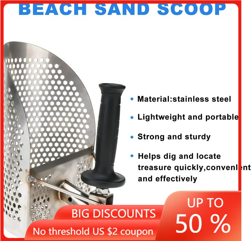 Underwater Diving Filter Metal Detector Water Stainless Steel Sandshovel Detection Tool Sand Shovel Hourglass Gold Panning Sieve plastic gold basin nugget mining pan dual riffle dredging prospecting river tool wash gold panning equipment gold rush sieve