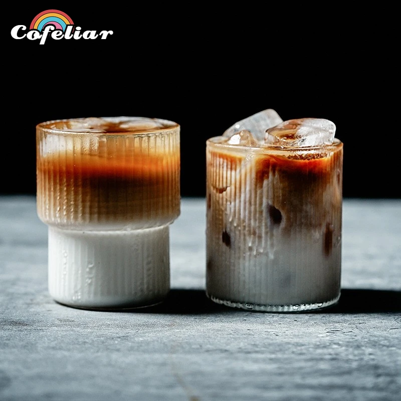 

Glass Coffee Cup High Borosilicate Heat-resistant Latte Mug Senior Water Cup Japanese Milk Beer Juice Tea Cup Whiskey Wine Glass