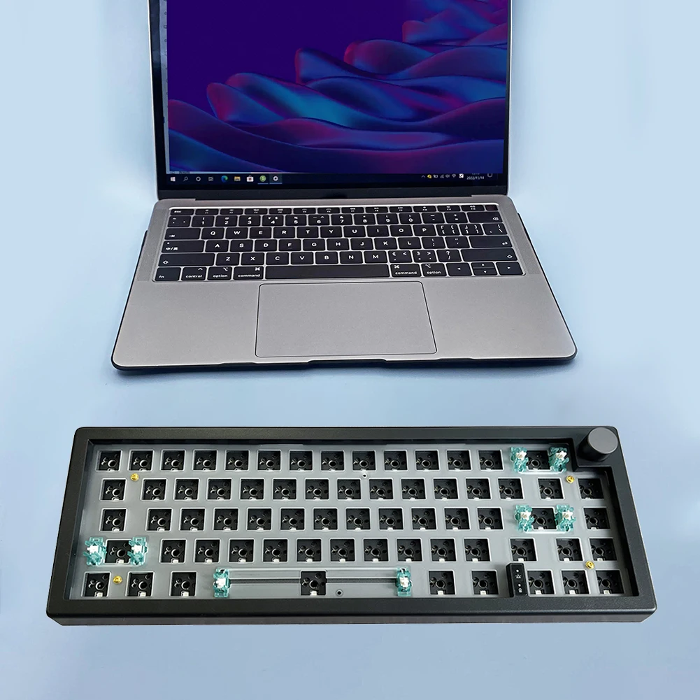 

Игровая клавиатура «сделай сам» с 67 клавишами и ручкой, механическая клавиатура, компьютерные аксессуары, механическая Проводная клавиатура для настольного ПК, ноутбука