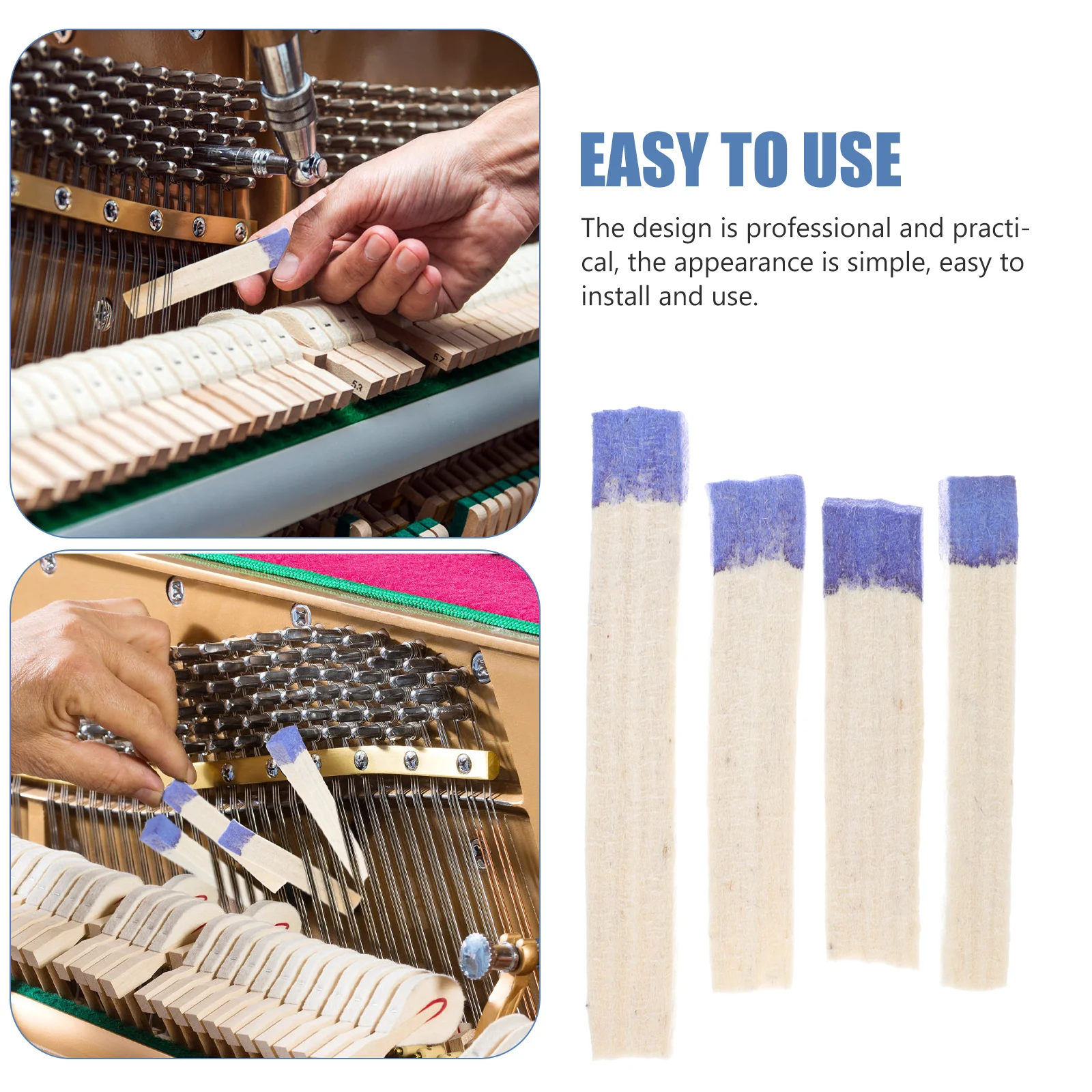 Пианино Стоп Фетр Mute Токарные инструменты Блок аксессуаров для палочек