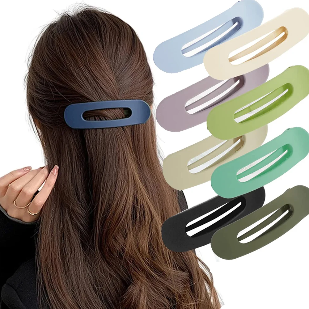 

Korean Frosted Large Hair Clips For Women Girl Hair Accesories Fashion Color Solid Acrylic Hairpins Toothed Non-slip BB Barrette