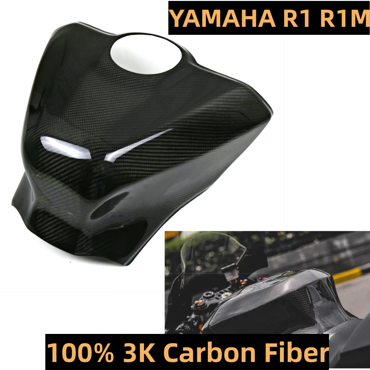 

Комплект обтекателей для бака из углеродного волокна 3K, комплект обтекателей для рамы мотоцикла YAMAHA R1 R1M 2015 2016 2017 2018 2019 2020 2021 2022