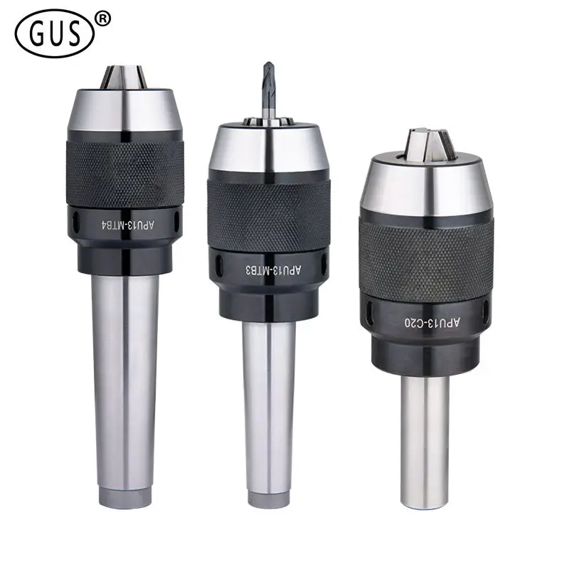 

MT2 MT3 MT4 C20 C25 C32 R8 M12 M7/16 APU13 APU16 drill chuck CNC integrated self-tightening three-jaw drill chuck lathe tools