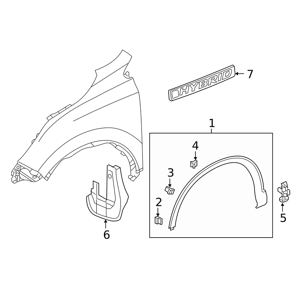 

Enhance your vehicle's protection Front Left Wheel Arch For Honda For Crv 201822 74166TLAA02 guaranteed fitment