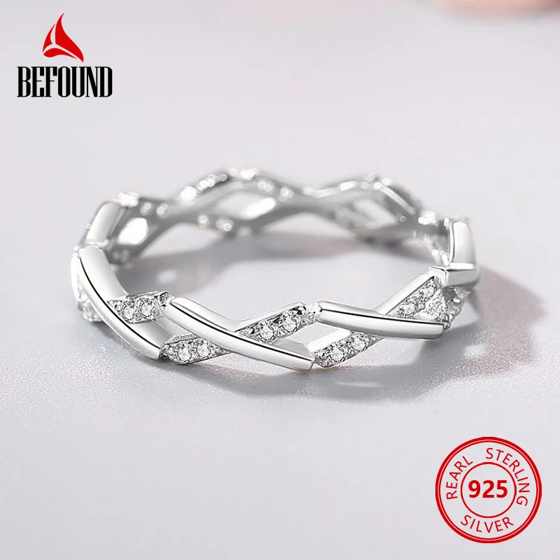 

Exquisite Charm Ring for Women 925 Silver Gold Plated AAA Zirconia Inlay Multiple Cross Rings Lady Trend Silver Jewelry 2022