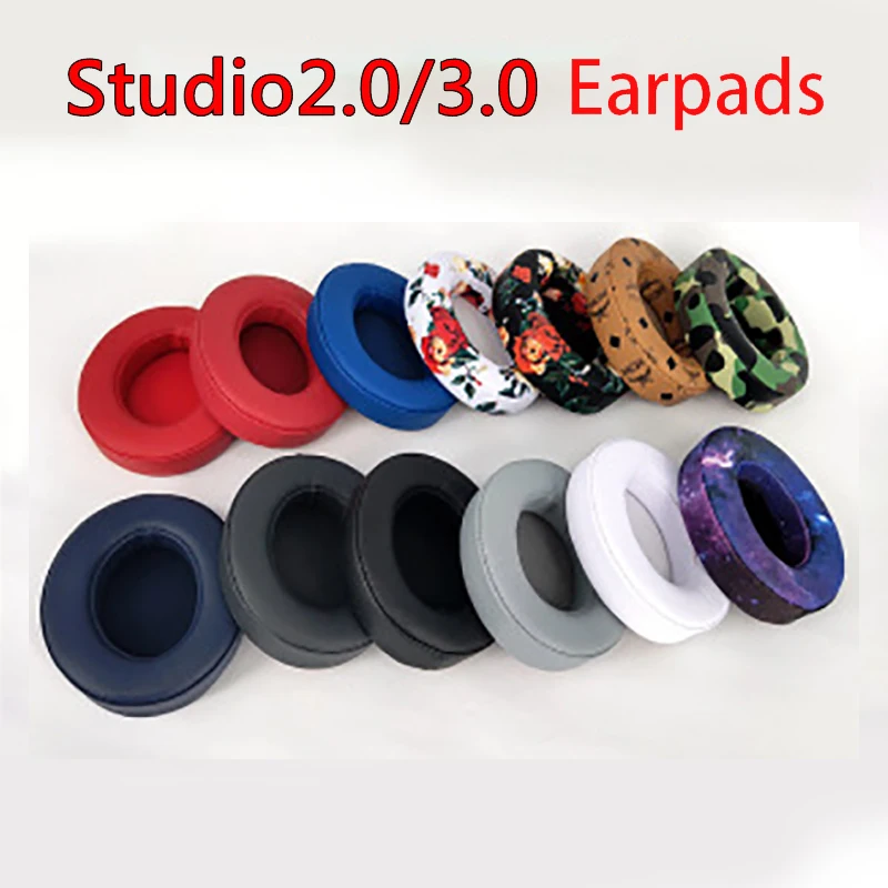 For Beats Studio 2 3 Wireless/wired Earpads Headphones Bluetooth-compatible Headset Case Soft Cover Replacement Ear pads Cushion