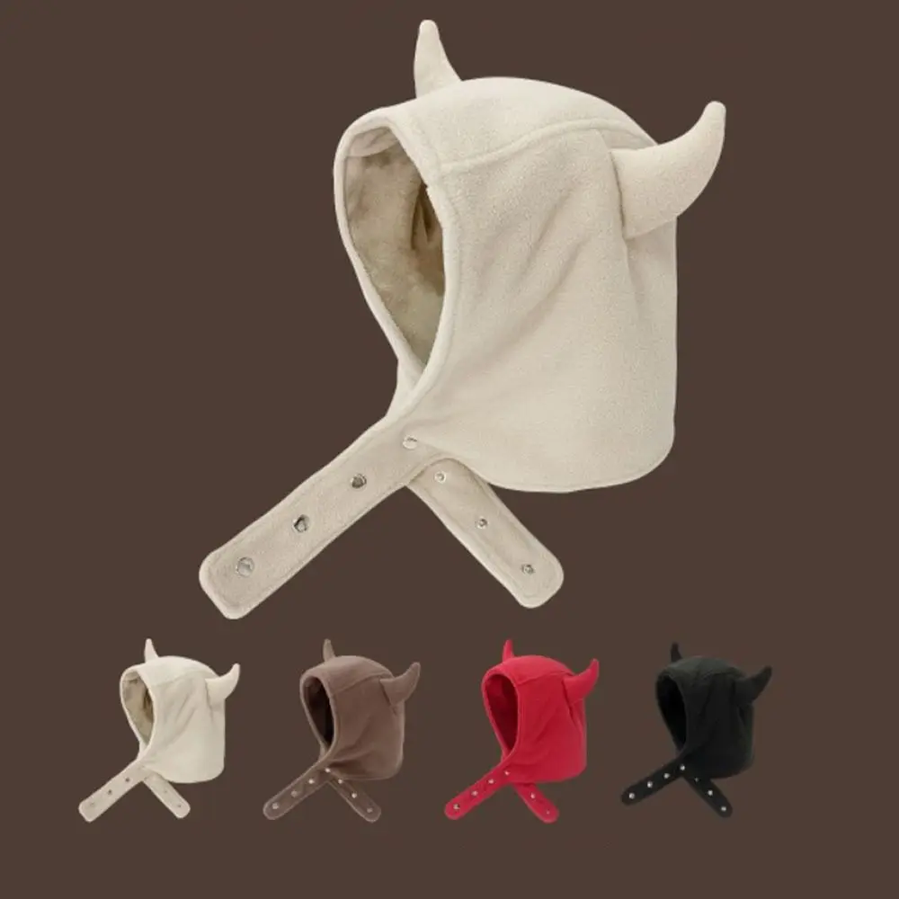 

Autumn Winter Bullhorn Windproof Outdoor Pullover Hat Tweed Hat Earflap Hat Winter Hat