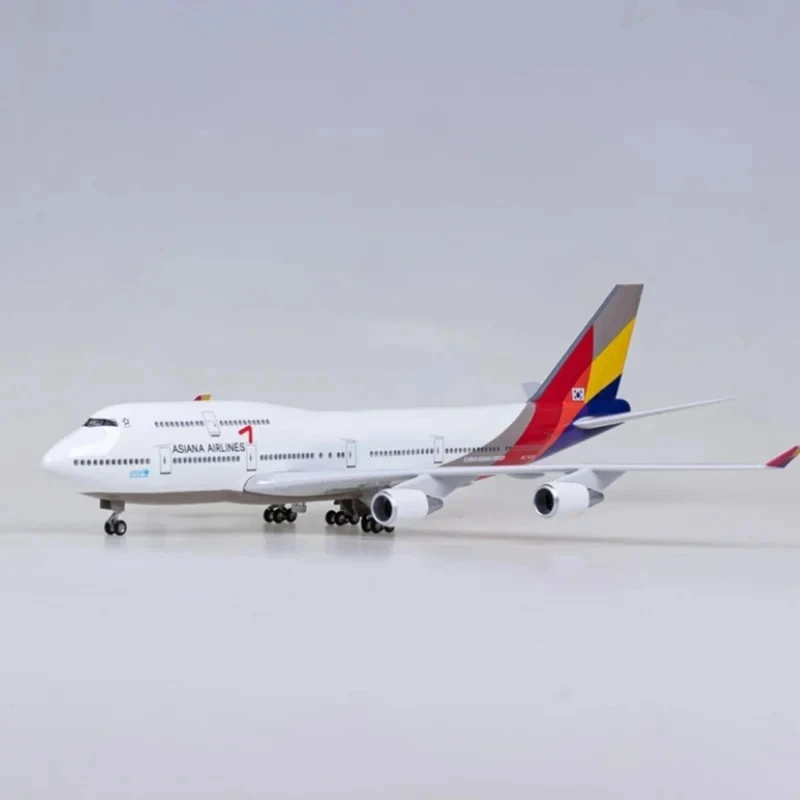 Масштаб 1:150 47 см ASIANA 747 модель самолета миниатюрный самолет с колесным фонарем для