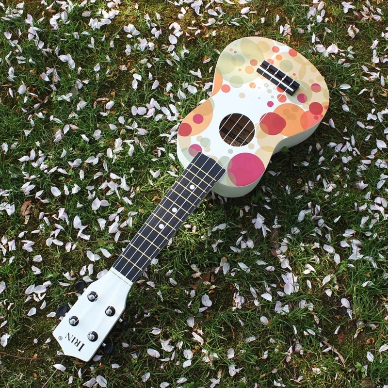 

Kids 4 Strings Small Guitar Colorful Bubble Pattern Ukulele Nylon Strings 21Inch