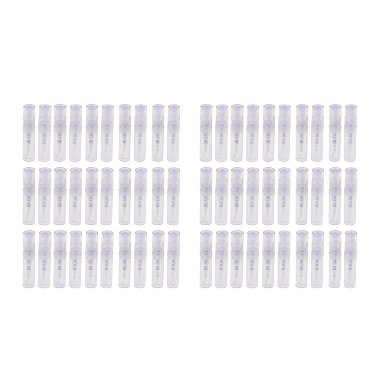 

Mini Transparent 2 ML Spray Plastic Bottle Spray Perfume Empty Sample Bottle Suitable For Travel Party 120Pcs