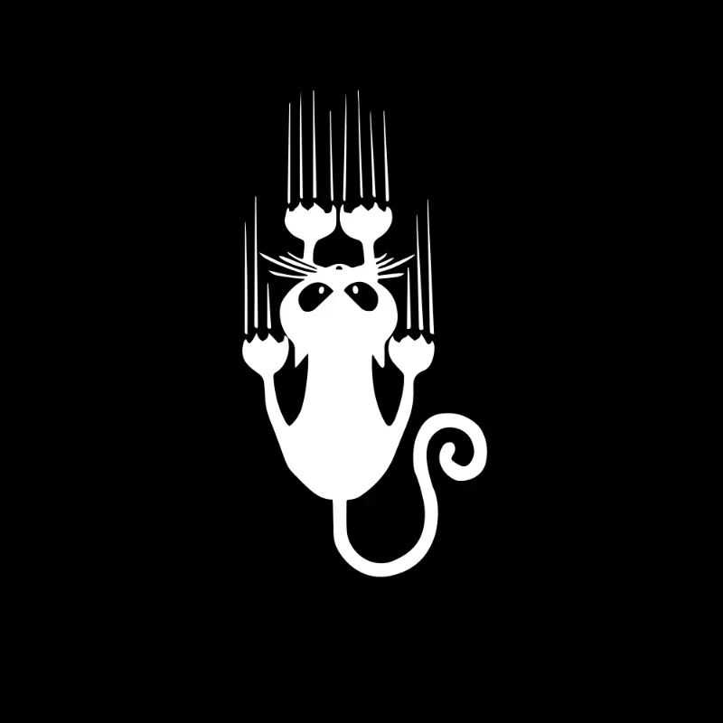 Автомобильные наклейки с черным котом, виниловые наклейки для украшения окон автомобиля,