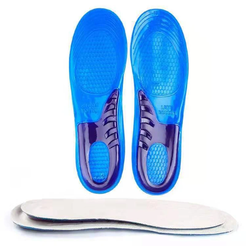 

shock-absorbing insole Orthotic Arch Support Foot Pain Massaging Silicone Gel Soft Sport Shoe Anti-Shock Insoles Pad Man Women