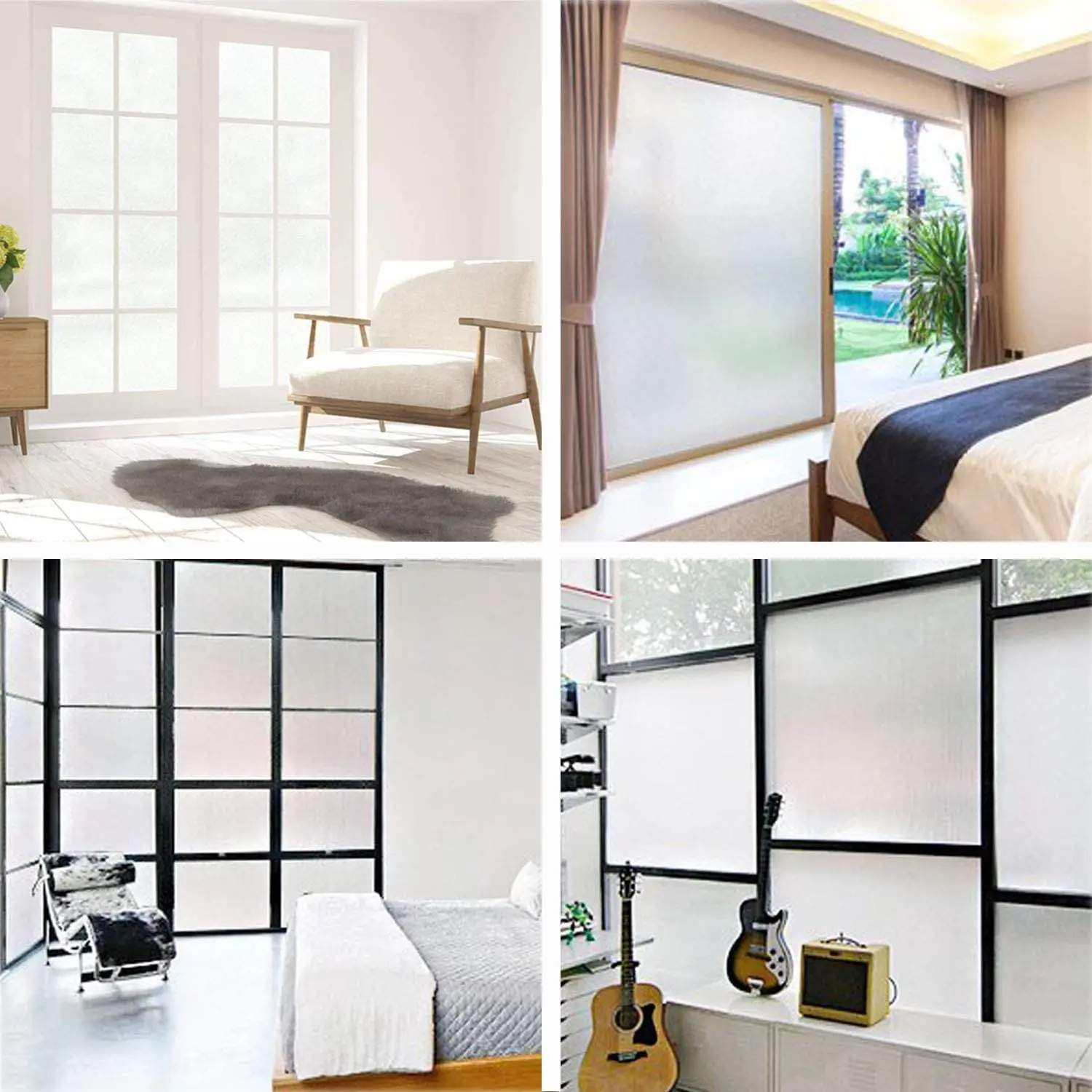 Матовая оконная пленка для обеспечения конфиденциальности домашняя Защитная