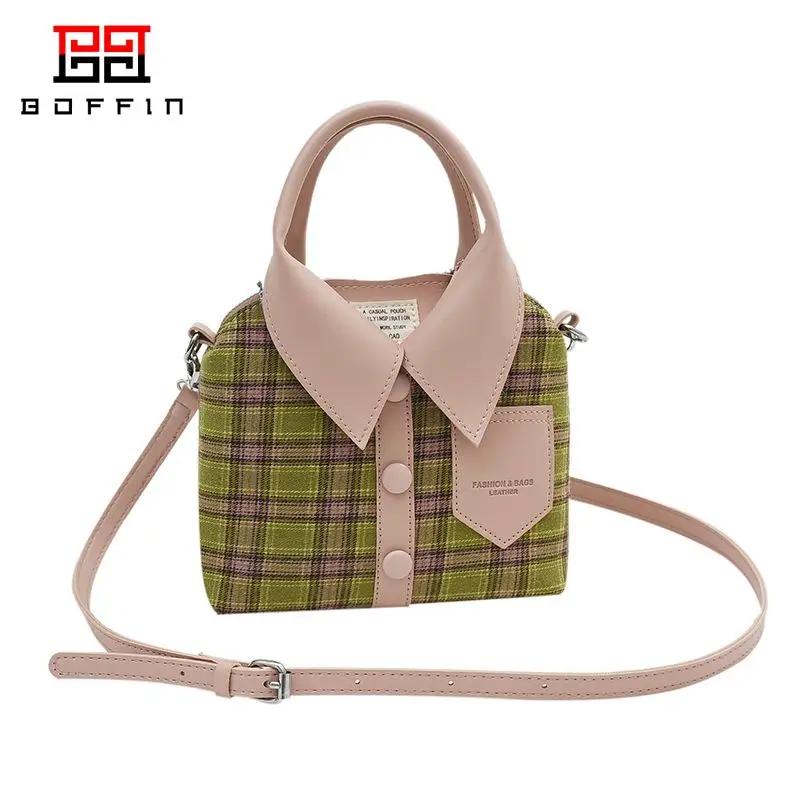 2023 Summer Fashionable PU Bag Handheld Checker Bags for Women Versatile Casual Crossbody Bags Unique Designer One Shoulder Bag