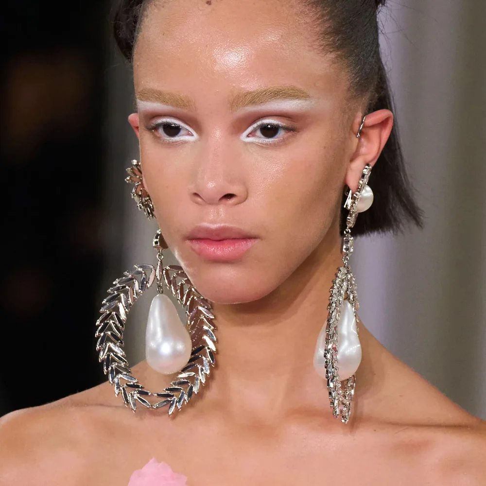 Крупные крупные серьги-подвески Stonefans 2024 ювелирные изделия серьги с жемчугом и