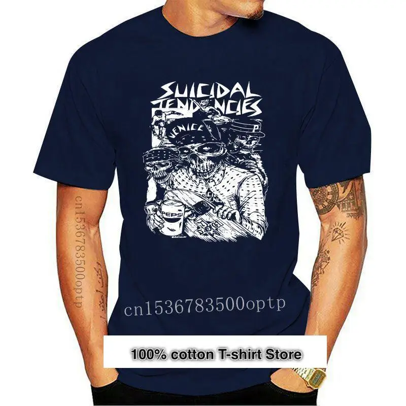 

Camiseta de algodón con estampado de tendencia suicida V1, camisa de color negro, todas las tallas, S-5XL
