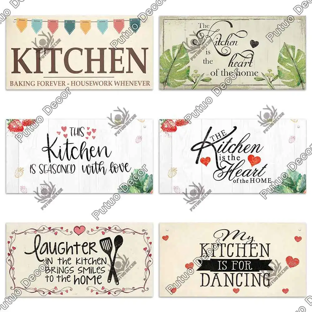 Декоративные таблички для кухни Putuo деревянные в подарок украшение дома кофе