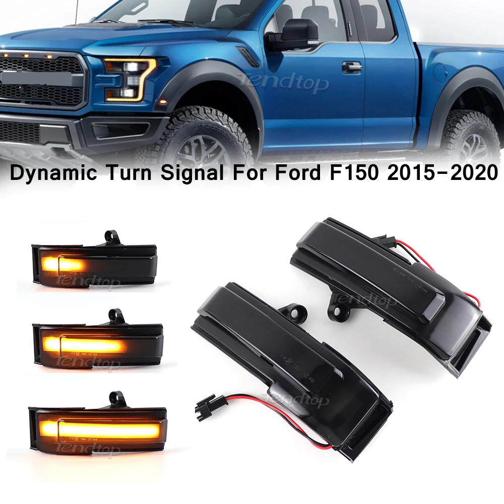 

Flashing LED Side Mirror Dynamic Turn Signal Sequential Light For Ford F150 2015 2016 2017 2018 2019 2020 Sequential Blinker