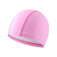 swimming cap for men women anti deform fine workmanship faux leather high elasticity bathing cap