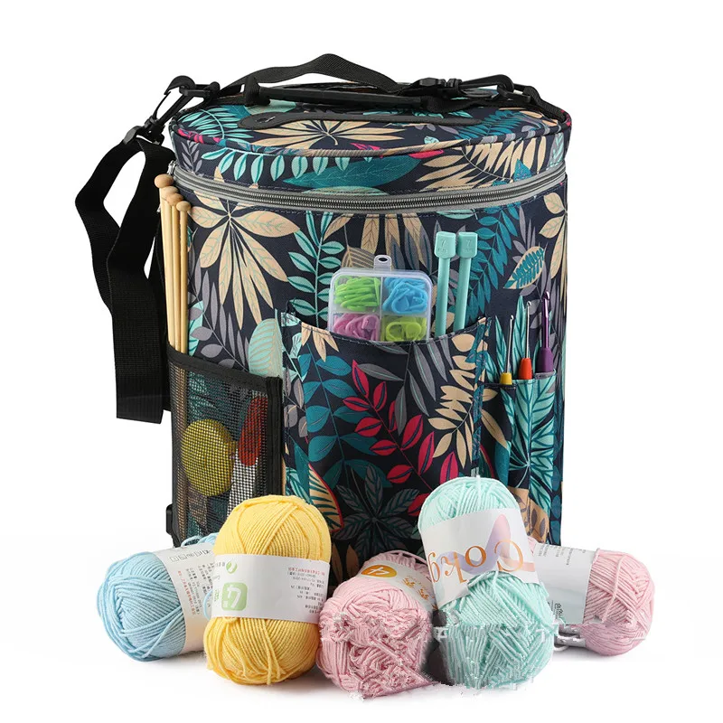 

Knitting Bag Yarn Tote Storage Bag for Wool Crochet Hooks Knitting Needles DIY Household Organizer Sewing Tools Accessories