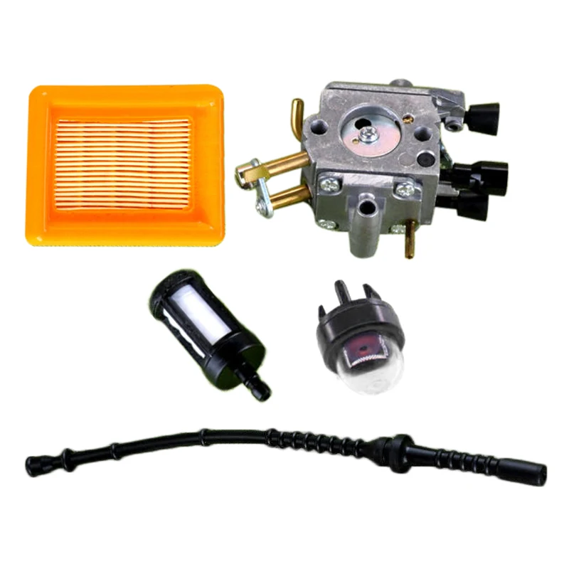 

5pcs Carb Carburetor Air Fuel Filter Kit Power Engine Tools For STIHL FS400 FS450 FS480 String Trimmer Parts