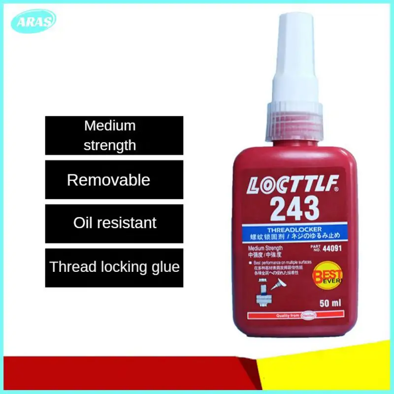 

243 Anti-corrosion Screw Glue Threaded Nuts Metal Locking Adhesive Anaerobic Adhesive Home Accessories Screw Locking Agent 50ml