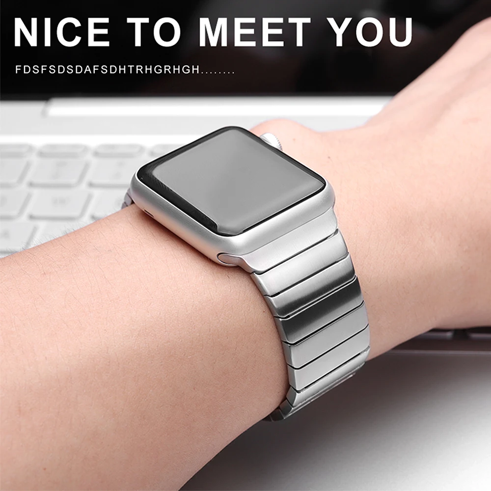 For Apple Watch Ultra 49mm Band 8 7 45mm 41mm Stainless Steel Metal Strap Butterfly Link Bracelet iWatch 6 5 4 3 SE 44mm 40mm